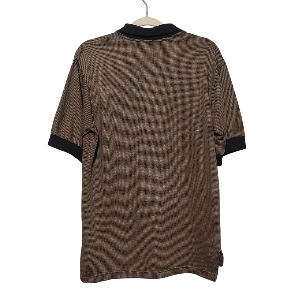 HARLEY DAVIDSON Polo Shirt Mens Medium Brown Black Biker Americana Rugged Moto